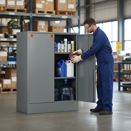 Hazardous Liquid COSHH Cabinet - COSHH48/36 ||L915mm x W457mm x H1219mm
