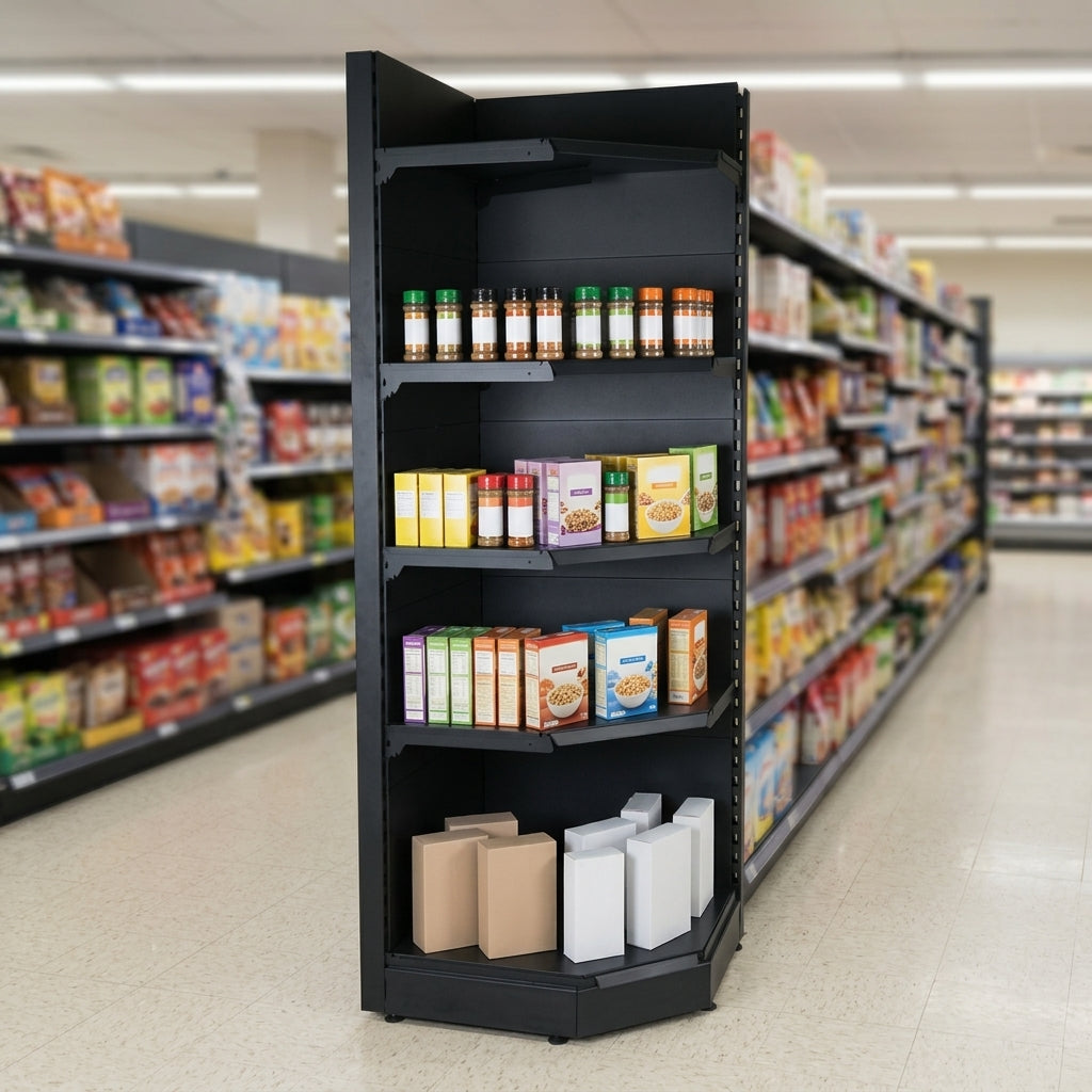 1.8m High Corner Shelving Bay 570mm Base 470mm Uppers