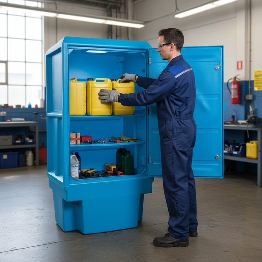 (Clearance) 225ltr Blue Storage Cabinet - PSC3 ||L920 x W720 x H1835mm