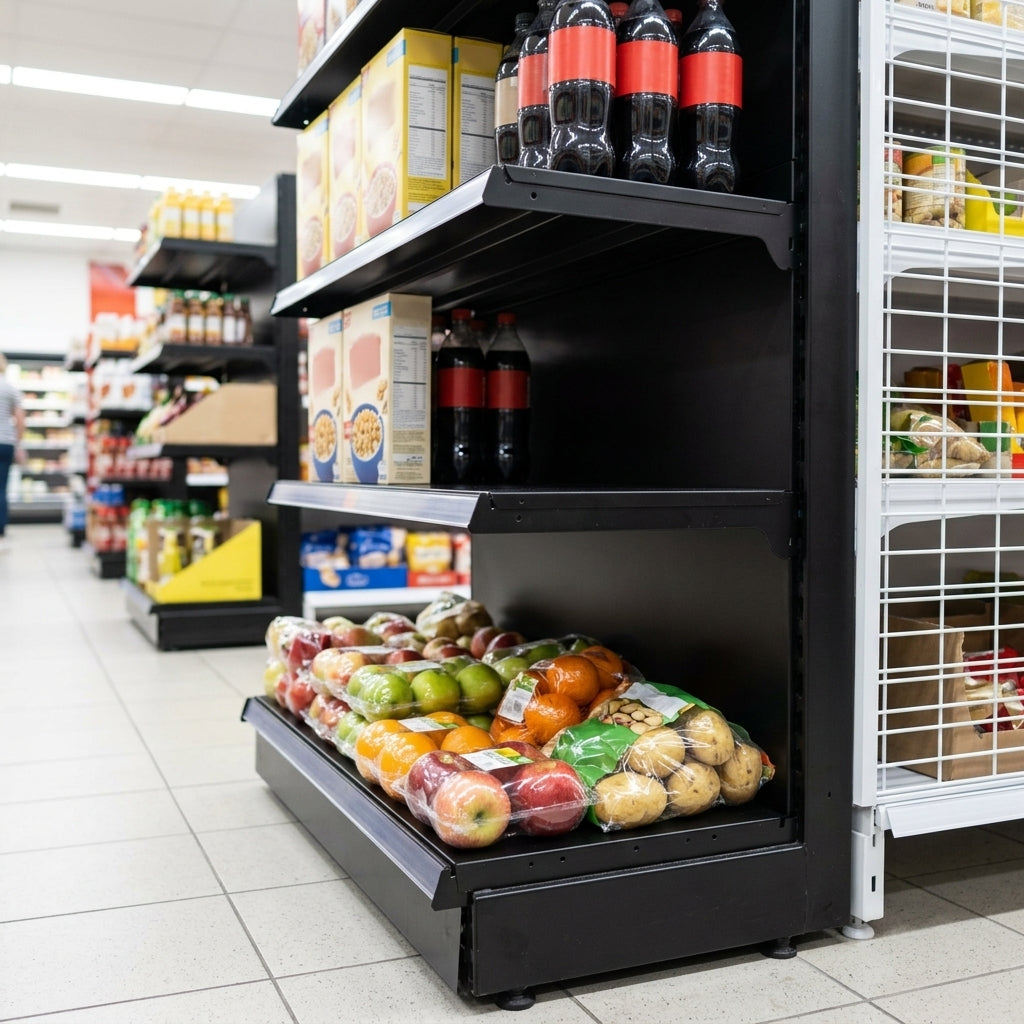 1.6m High End Promo Bay Shelving Unit with 300mm Base Shelf (view 2)