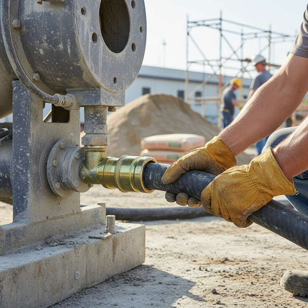 Professional Heavy Duty Mortar Couplings Plug with Hose Stem for Efficient Material Flow and Robust Connection