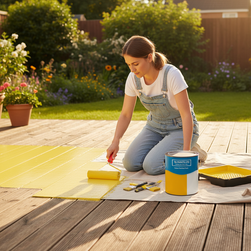 Premium Gloss Decking Paint - Durable Waterproof & UV Resistant Polyurethane Enamel for Home, Garden, and Marine Use