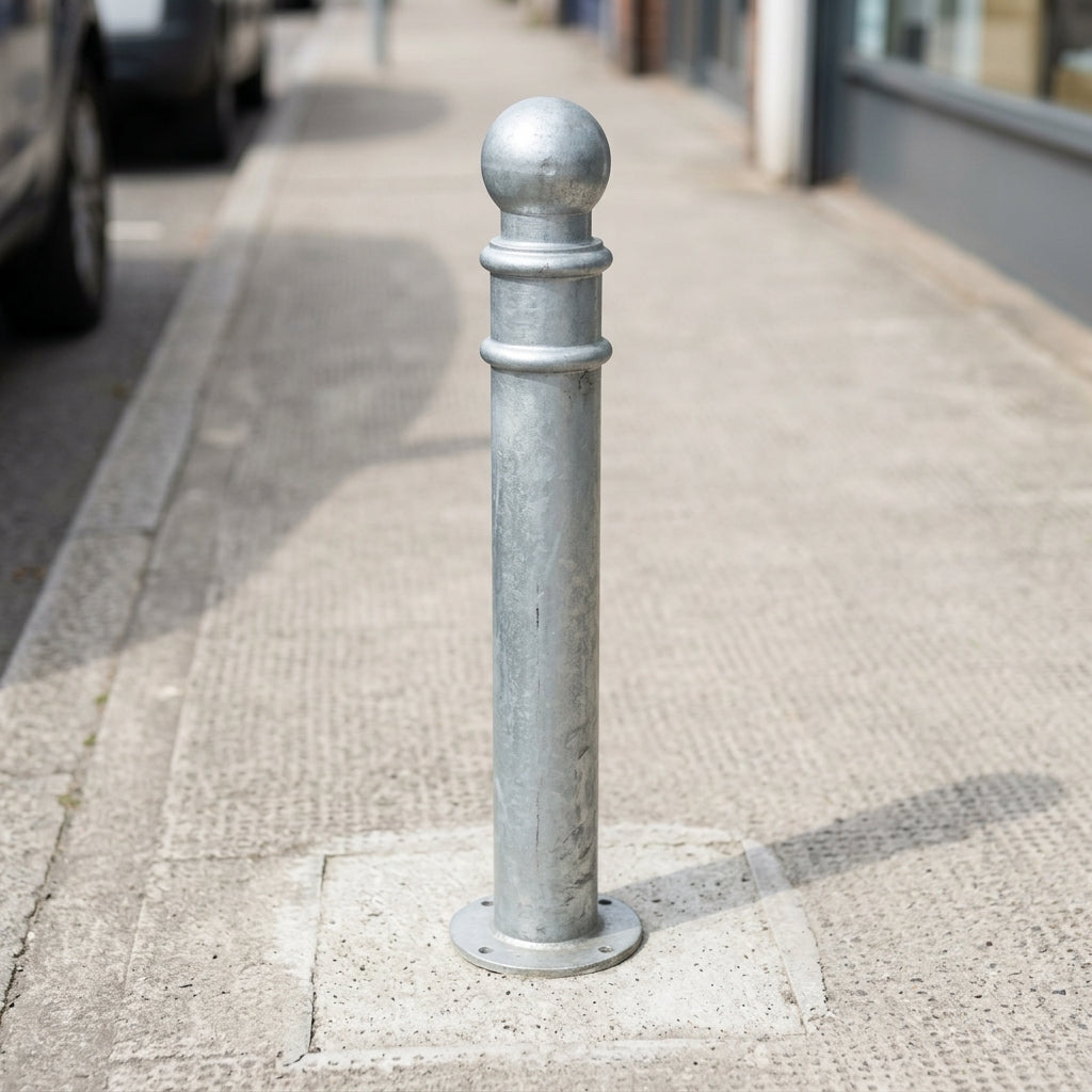 Ornamental Mild Steel Bollard with Galvanised Finish (view 2)