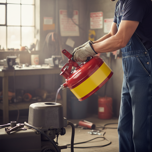 4ltr Justrite® Type I Safety Can for Flammables - 7110100Z ||241mmØ x H279mm