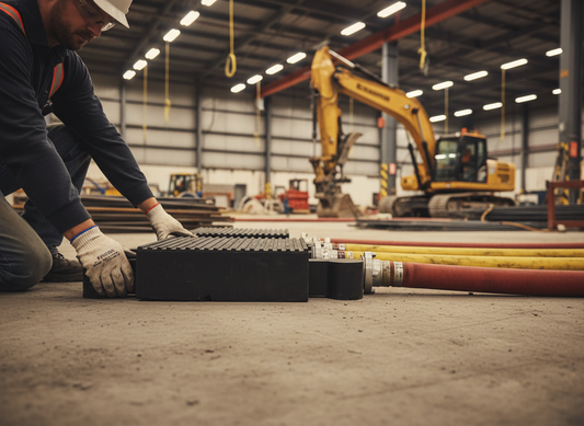 Premium Modular Hose Ramp Block for Large Diameter Hoses - 450 x 400 x 160 mm with 44 Tonnes Max Load