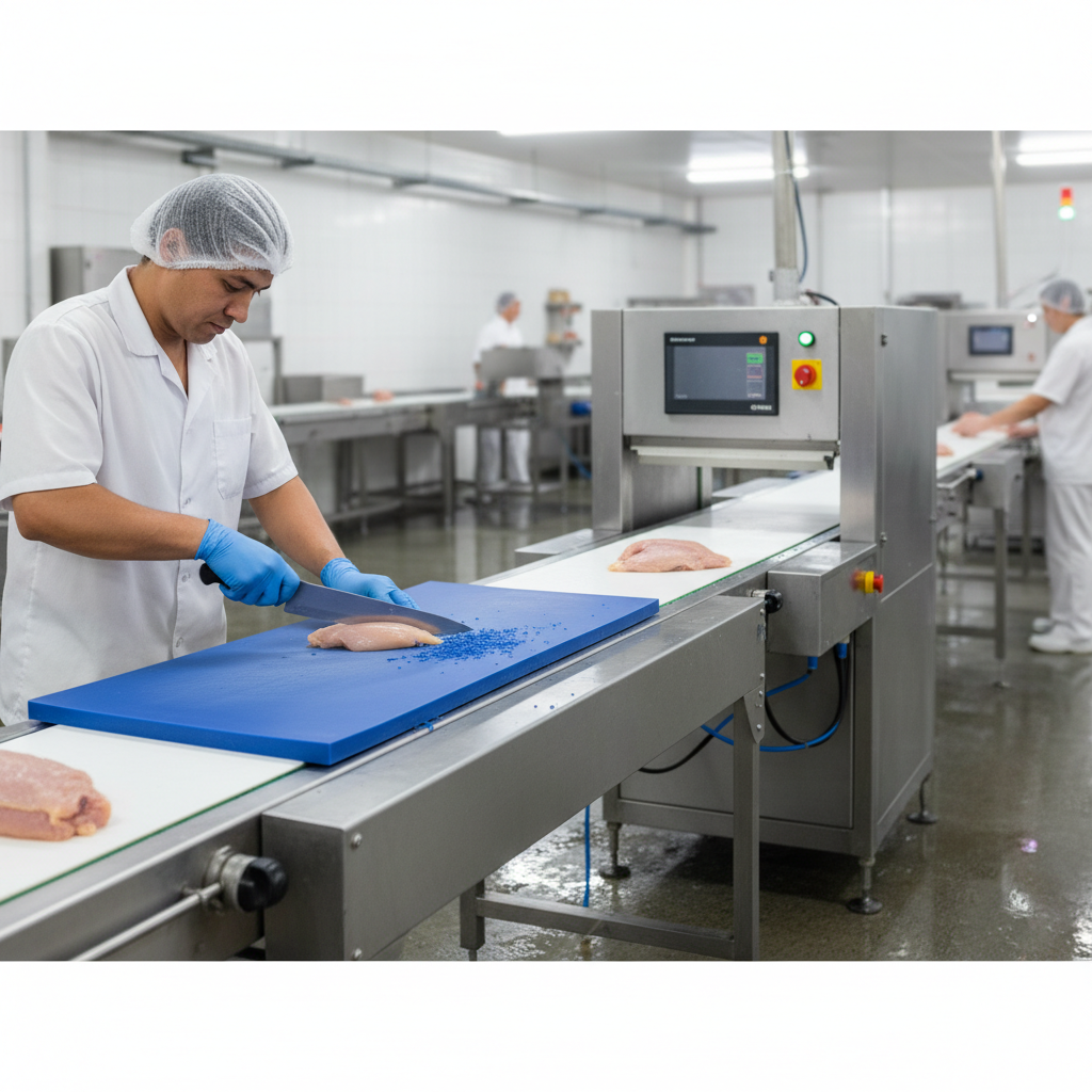 Premium Metal Detectable Acetal Sheet - Blue POM-C for Food Safety and Durability