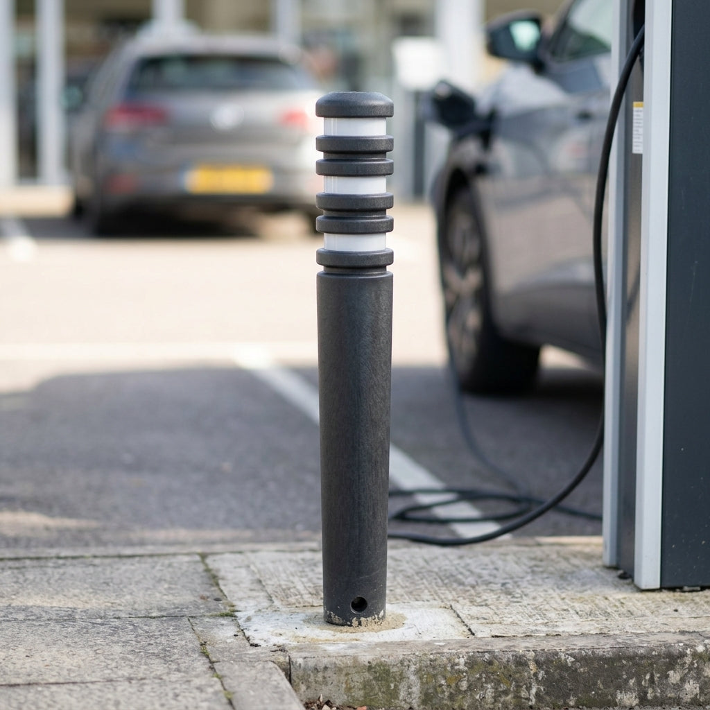 1000mm Recycled Plastic Bollard EV Charger Protection (view 2)