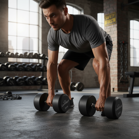 Premium Commercial-Grade Urethane Dumbbells - Exceptional Durability and Impact Absorption, Available from 2.5kg to 50kg