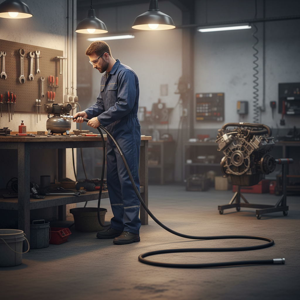 Heavy Duty 1-Wire Air Compressor Hose Assembly - 15m Length, 40bar Pressure, UV Resistant