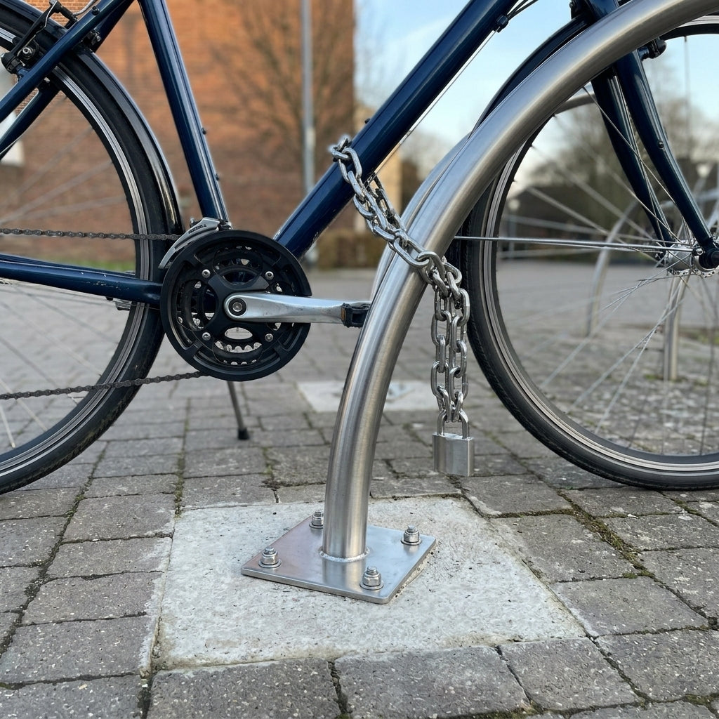 750mm High Fin Shaped Cycle Stand - 48mm Tube (view 2)