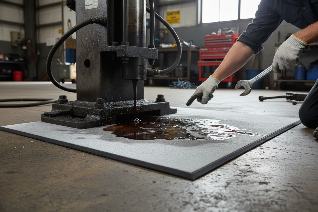 Premium Anti-Fatigue Mat with Replaceable Sorbent for Industrial Use - Nitrile Rubber Construction