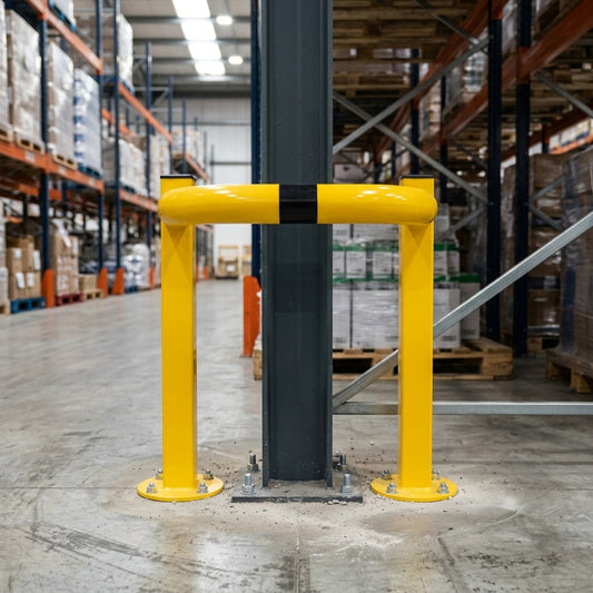 500mm Warehouse Column Protector Guard, Galvanised Steel