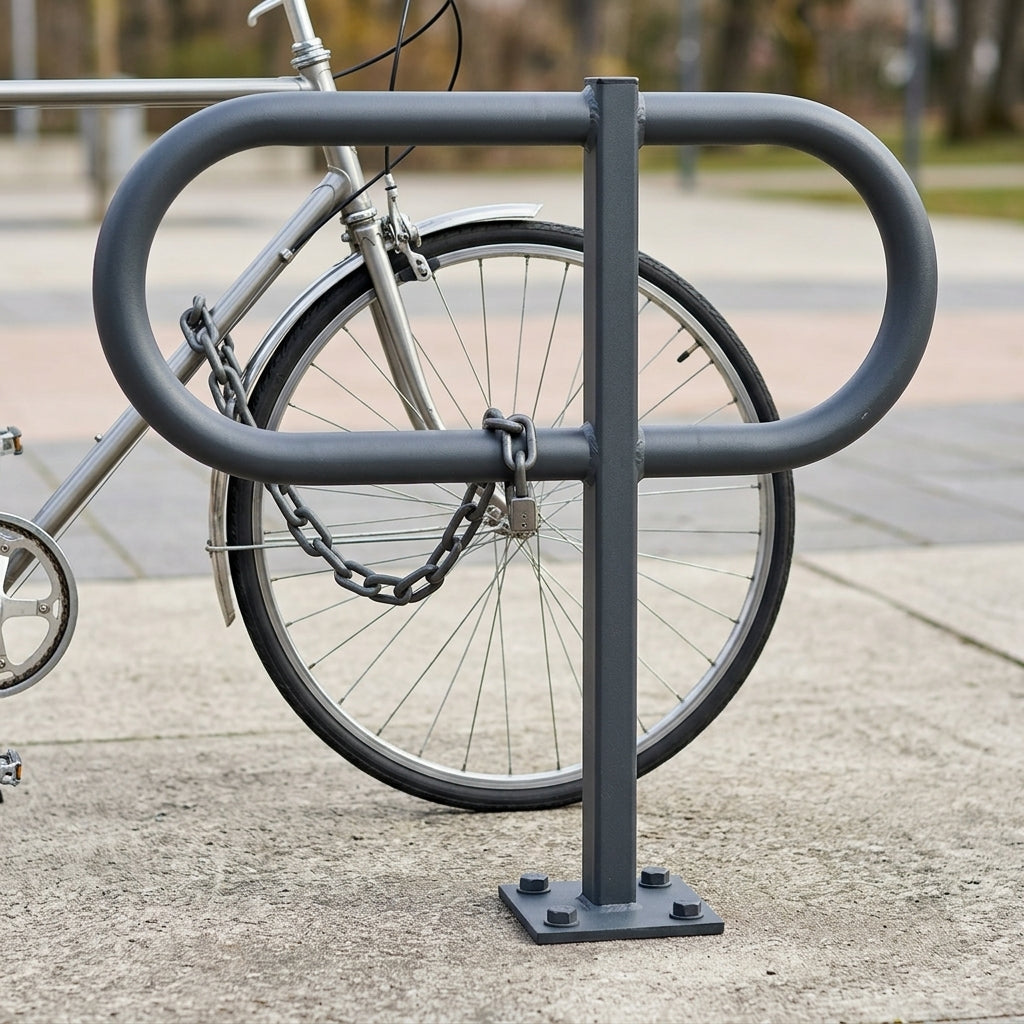 800mm High Cycle Stand for 2 Bikes – Galvanised Steel (view 2)