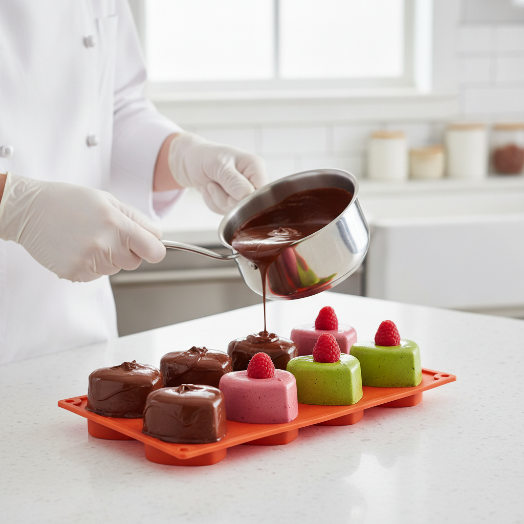 Silicone Heart Shaped Mould for Creating Desserts (8 Cup)