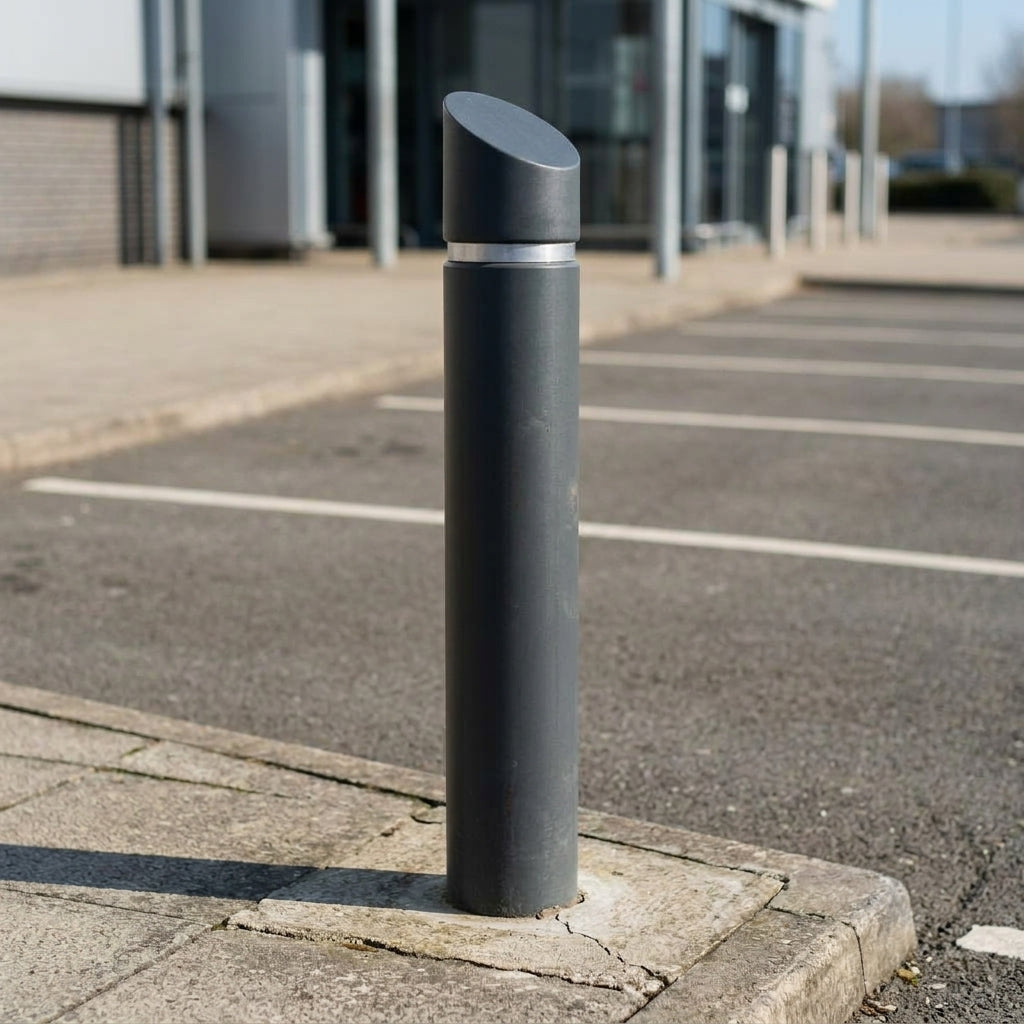 126mm Recycled Plastic Car Park Bollard with Steel Core