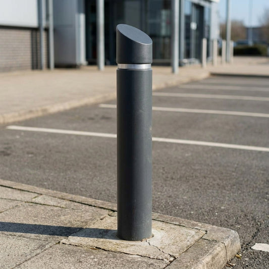 126mm Recycled Plastic Car Park Bollard with Steel Core