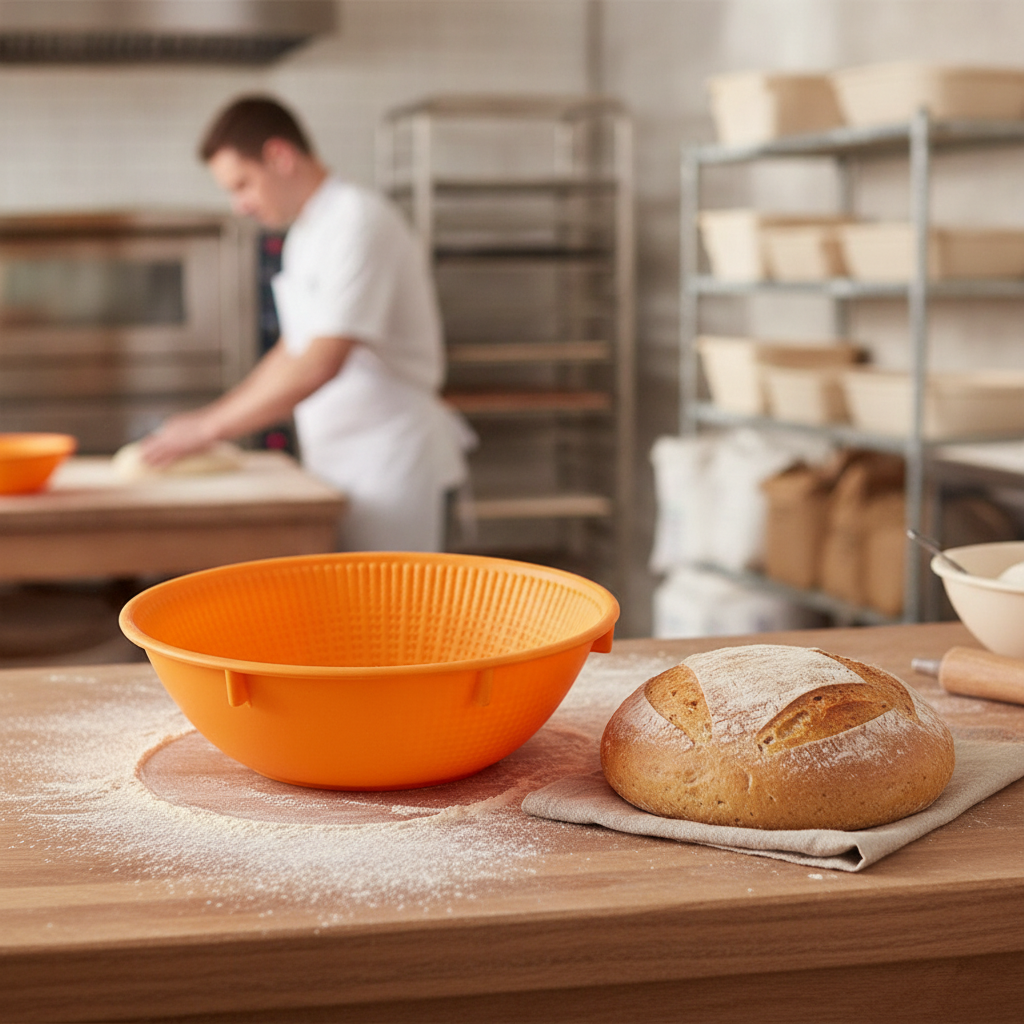 Polypropylene Round Bread Proofing Basket 1kg for Home & Commercial Use