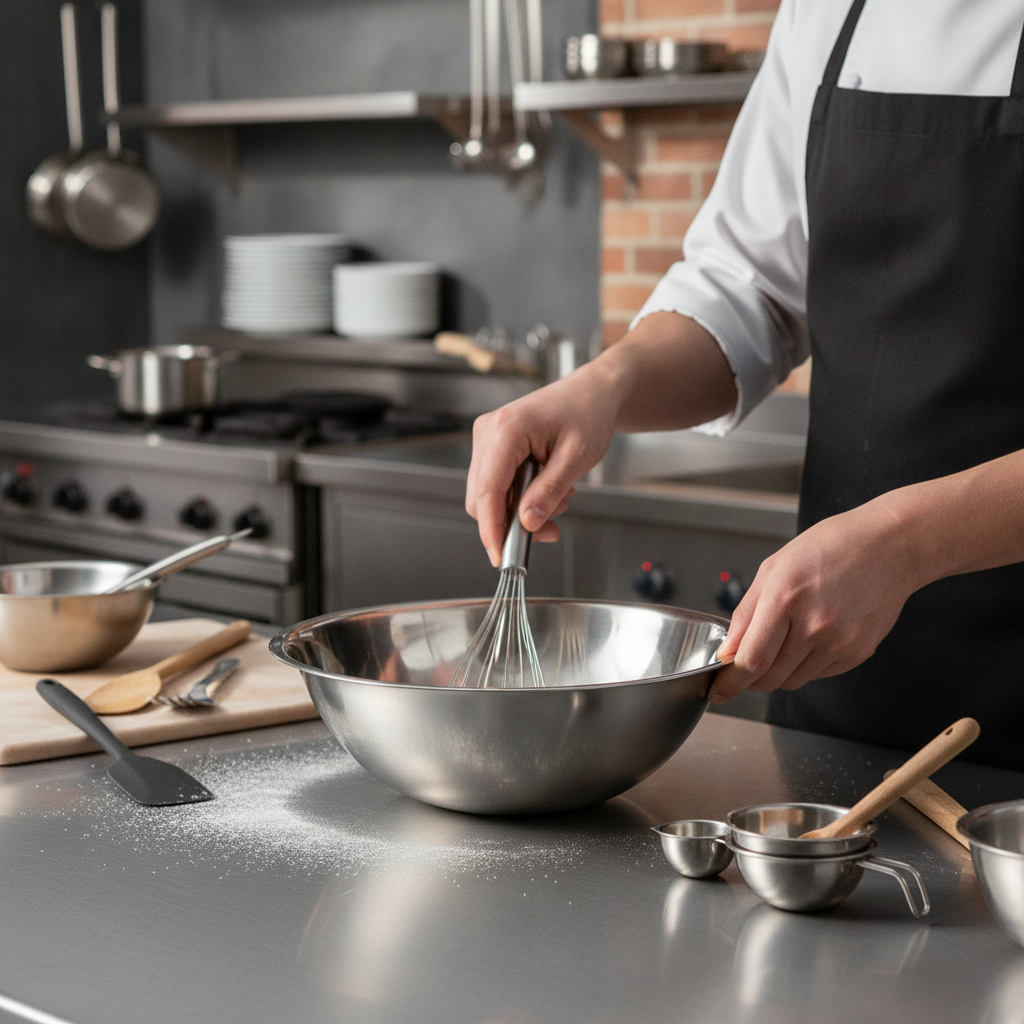 Stainless Steel Mixing Bowl 4.8L for Food Preparation