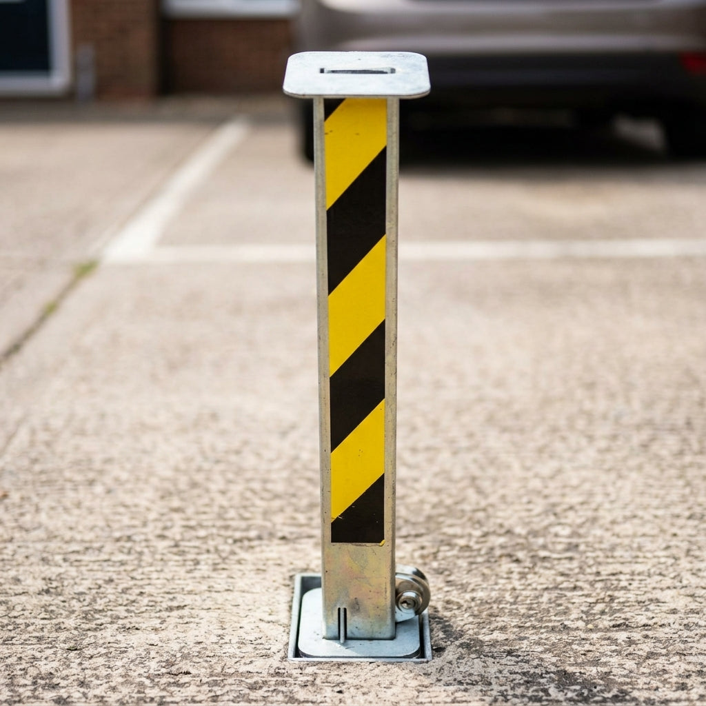 70×70mm telescopic parking post, 550mm extension, steel (view 2)