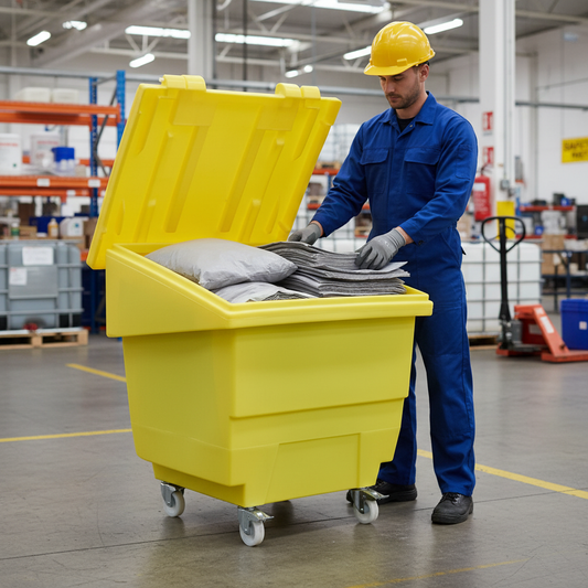 250ltr Wheeled Storage Container - GPSC2W ||L875 x W875 x H1010mm