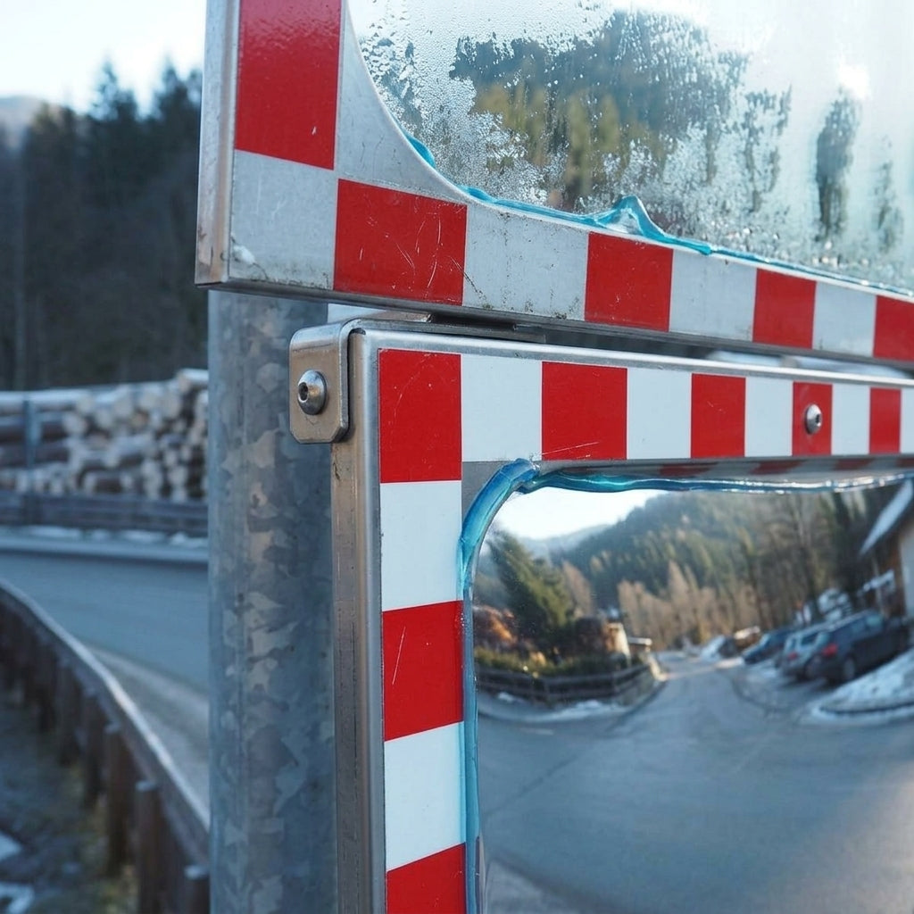 600–1000mm stainless steel traffic mirror with ice-prevention gel (view 2)