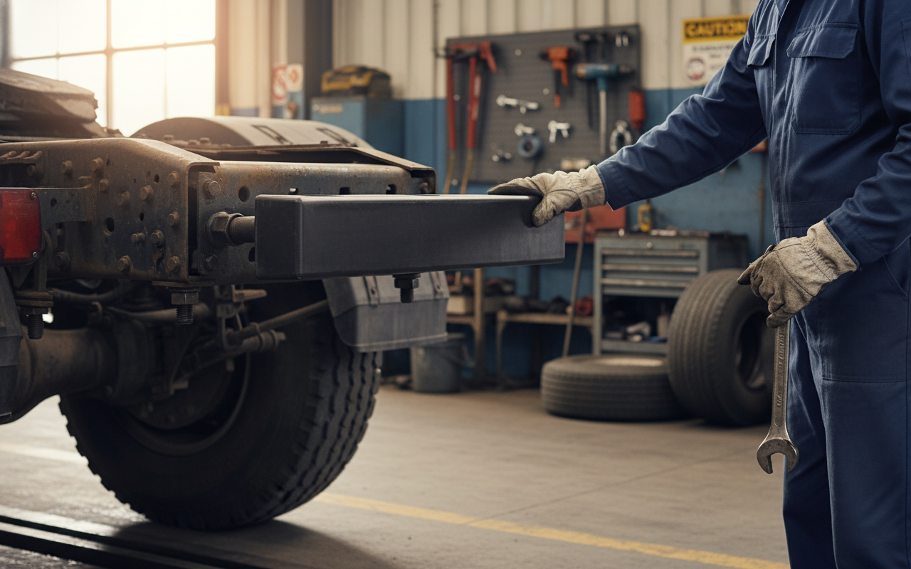 Premium Rubber HGV Bumper for Light and Heavy Commercial Vehicles - Impact Resistant and Durable Design