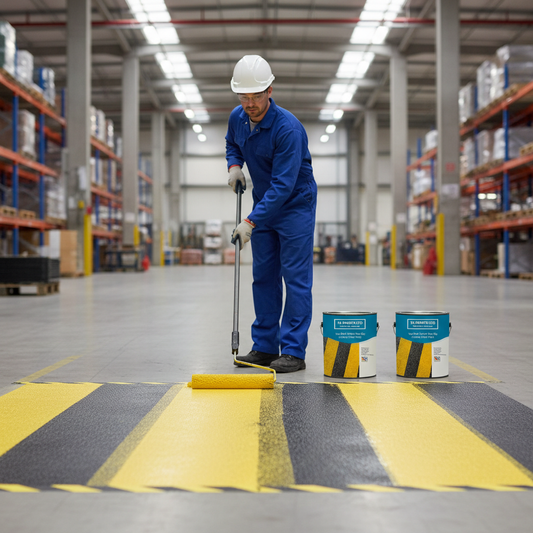 Premium Epoxy Anti Slip Floor Paint for Concrete and Metal Surfaces - High-Gloss, Non-Slip Finish for Enhanced Safety in High-Traffic Areas