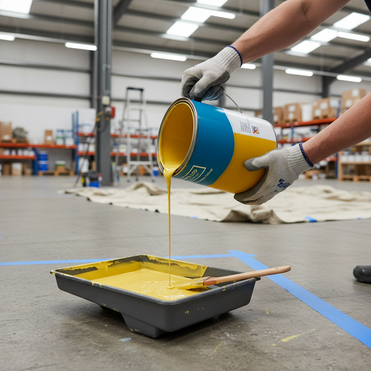 Premium Golden Yellow Paint - High Visibility, Luxury Finish for Commercial Use in Retail and Event Venues