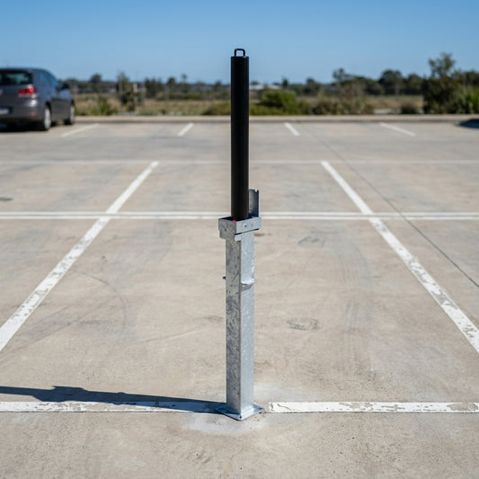 Telescopic bollard 745mm galvanised with security lock
