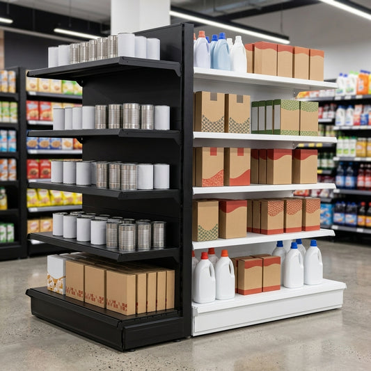 1.4m End Promo Bay Shelving Unit | 570mm Base | Multiple Widths