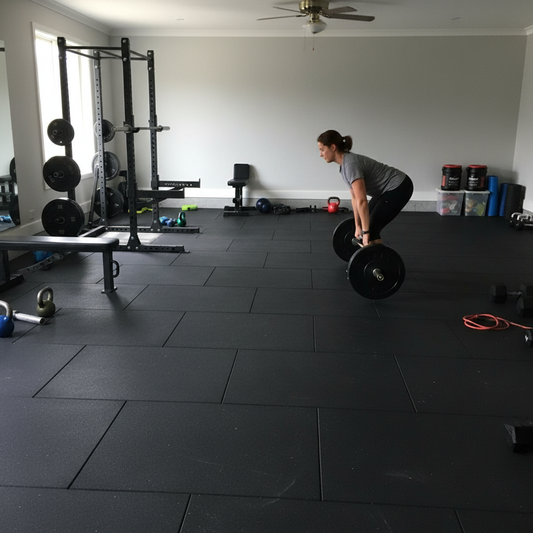 Premium Heavy Duty 20mm Rubber Gym Flooring Tiles - Grade B Package for Gym and Free Weight Areas