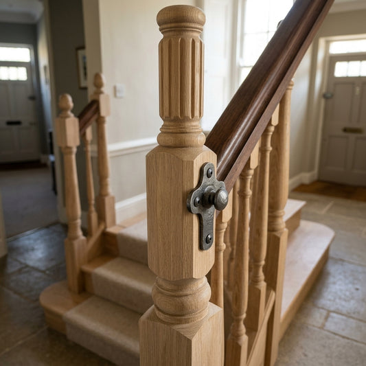 115mm Newel Post Natural Timber Poor Colour Match