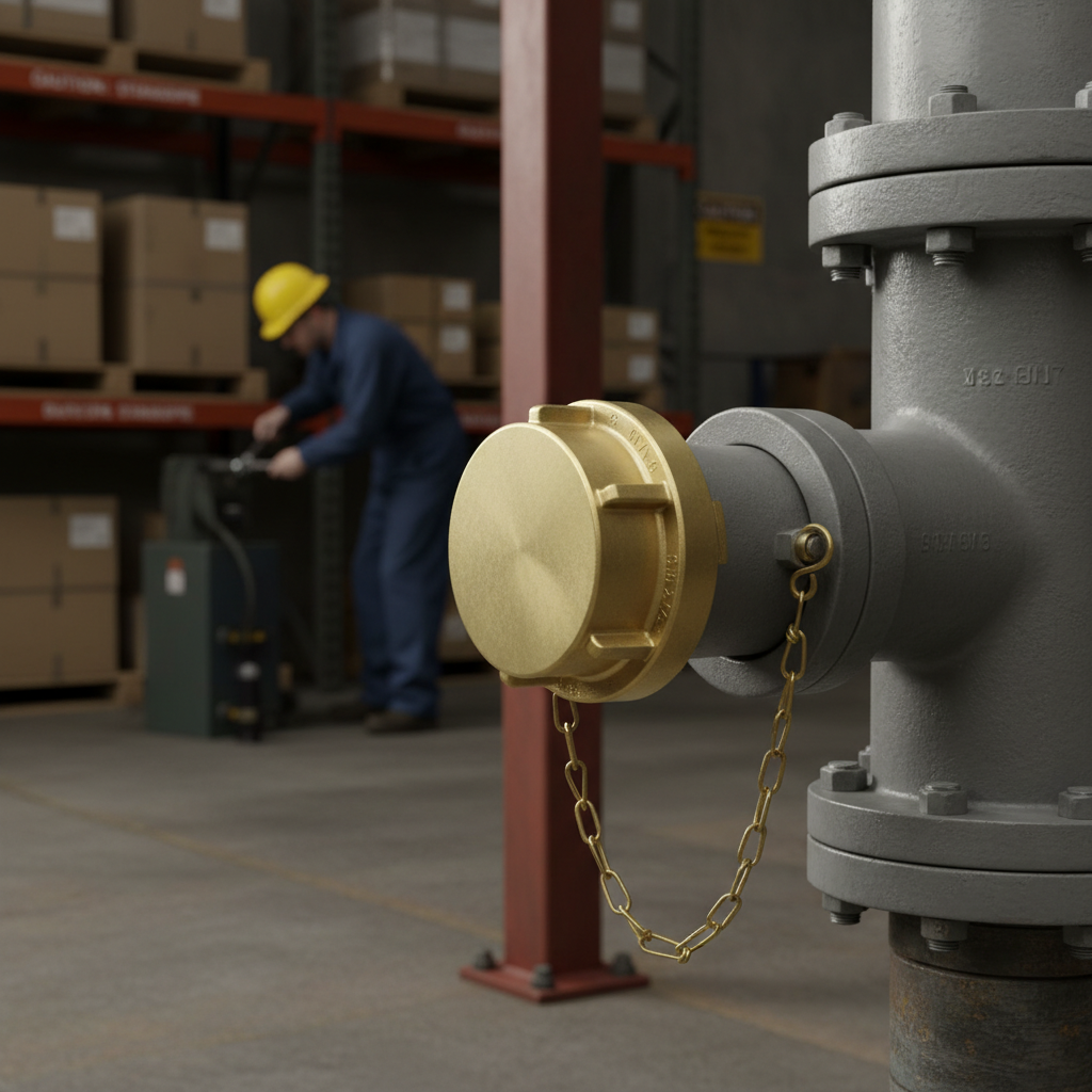 Premium Brass Blank Cap with Chain for Storz Couplings - Durable and Secure Closure Solution