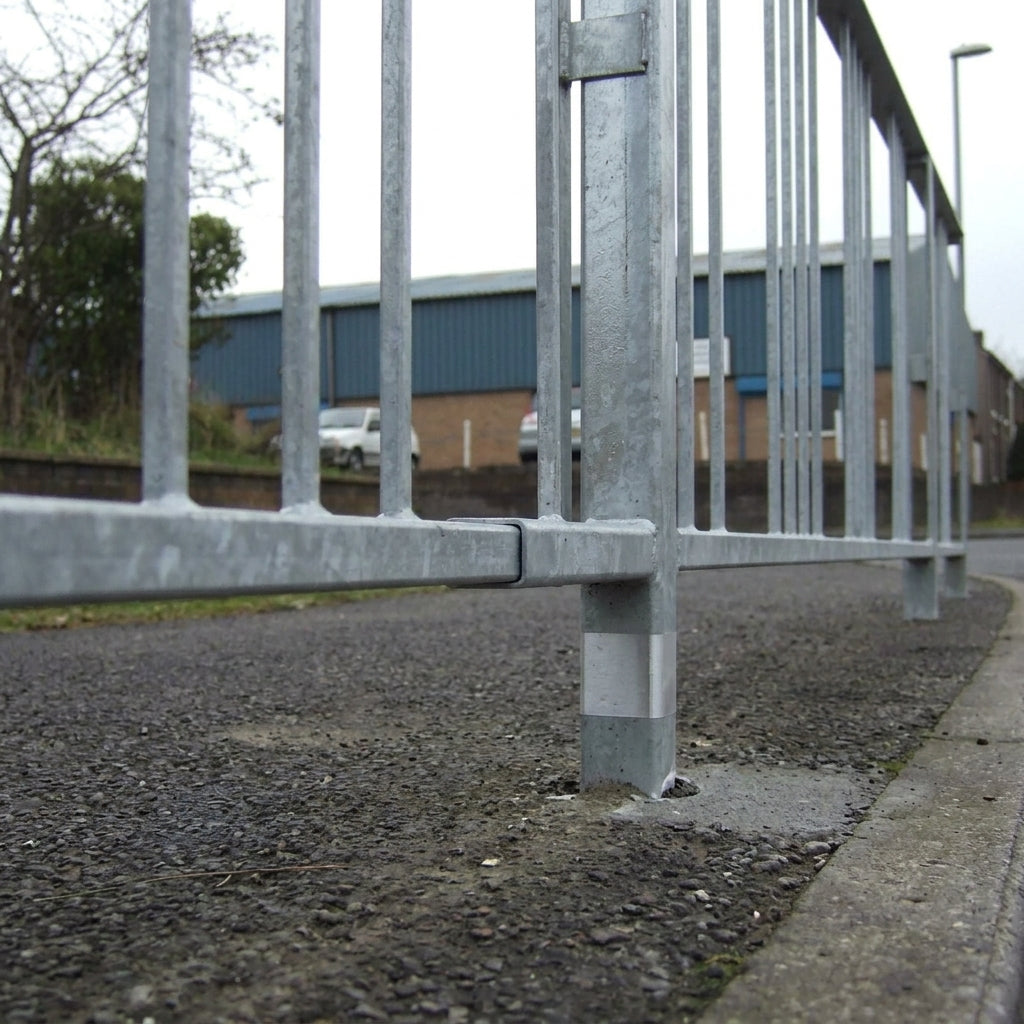 Pedestrian Guardrail Steel 1m–2m Panels Root Fixed or Surface Mounted (view 2)