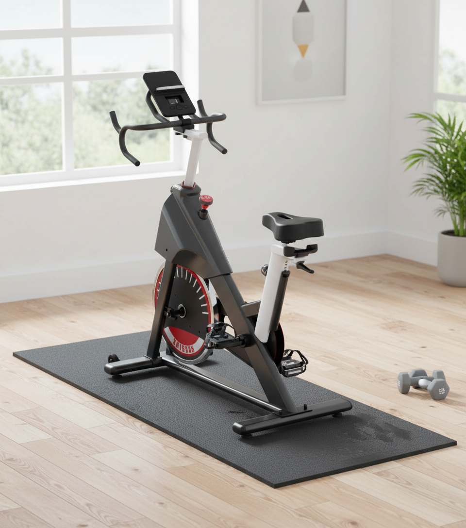 Premium Heavy-Duty Treadmill Exercise Bike Mat - Non-Slip, Waterproof Floor Protector for Noise Reduction and Equipment Safety