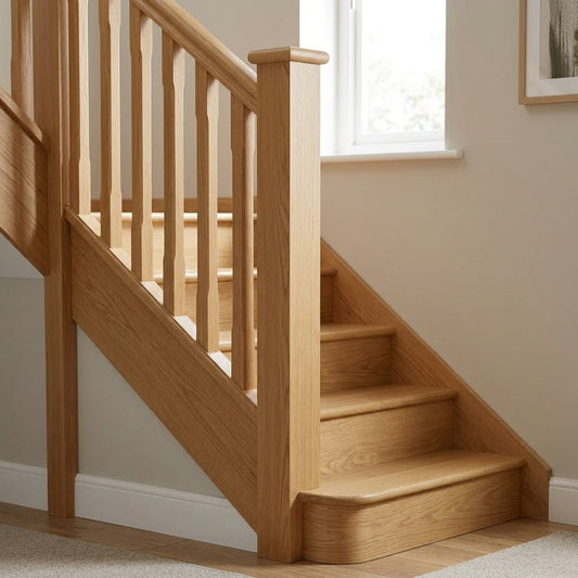 90mm Newel Post Cladding Kit - Timber Wrap for Stair Refurbishment