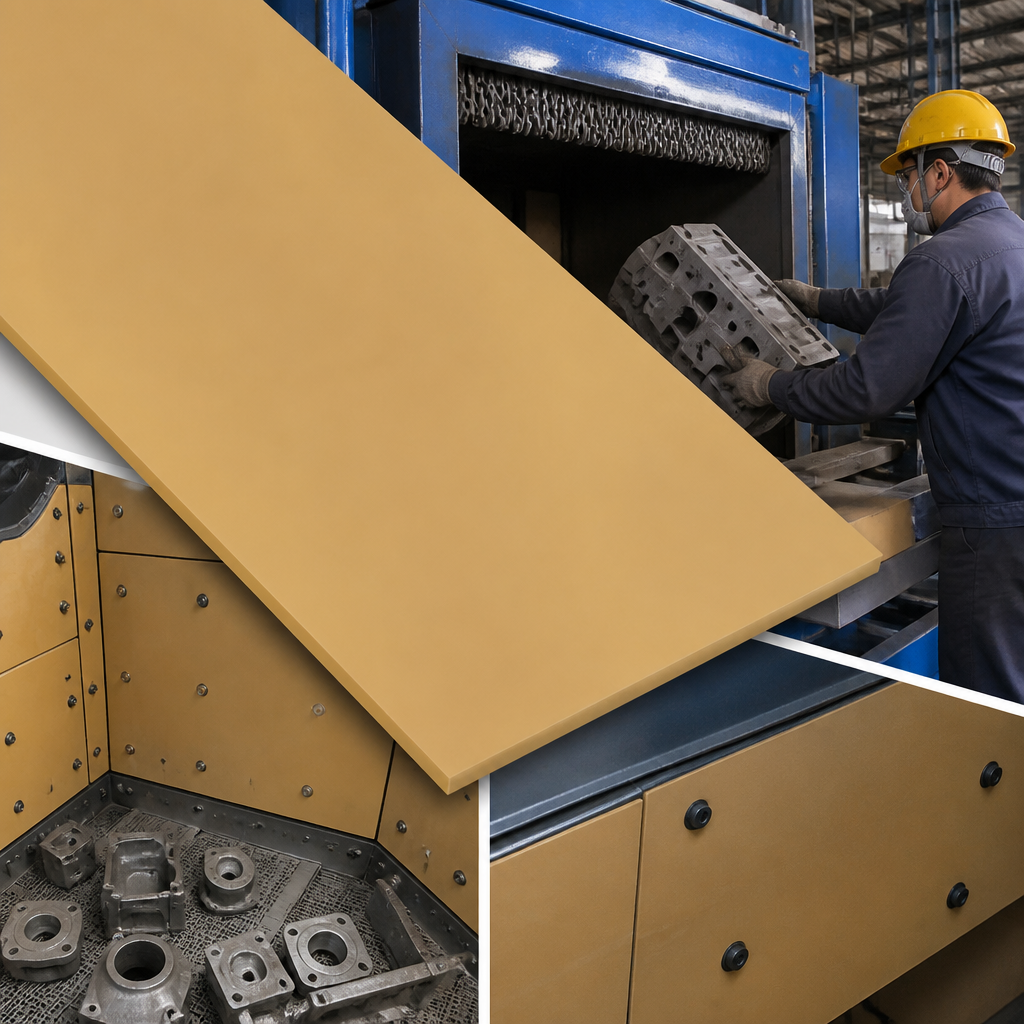 Tan Shotblast Rubber Sheet 45 Degree Hardness for Industrial Applications