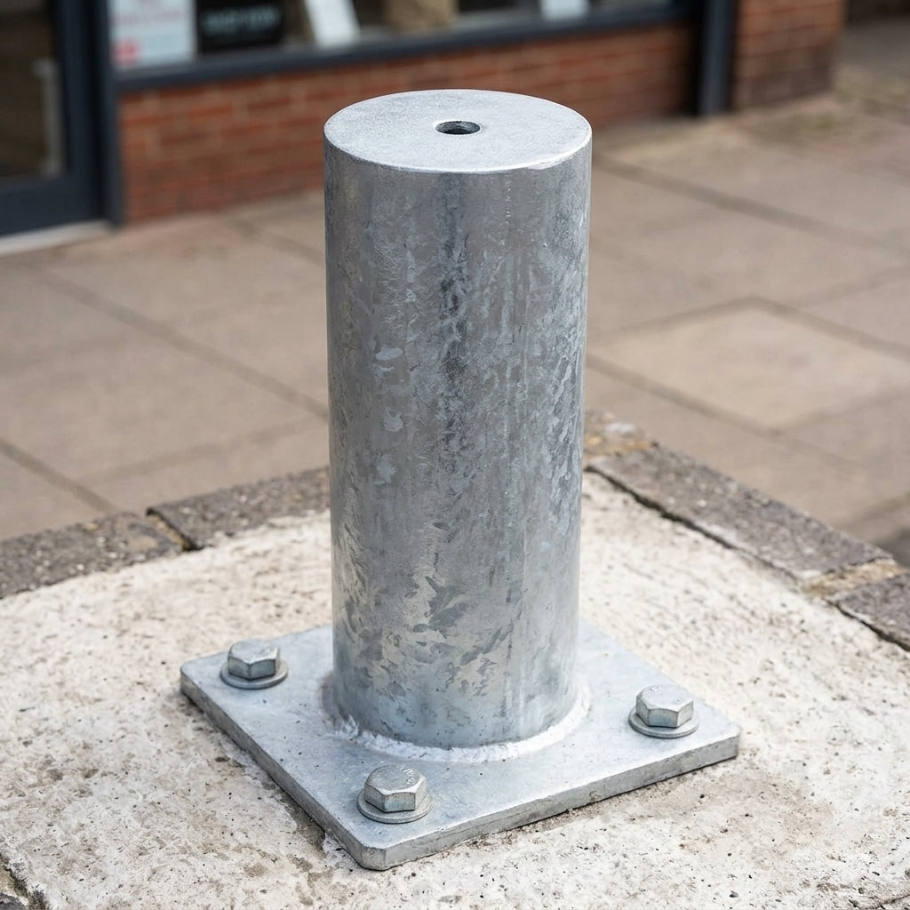 750mm Galvanised Mild Steel Bollard – Fixed Perimeter Security (view 2)