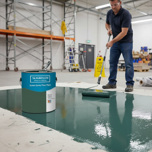 Premium Green Epoxy Floor Paint - Durable, Chemical Resistant Coating for Concrete and Industrial Floors