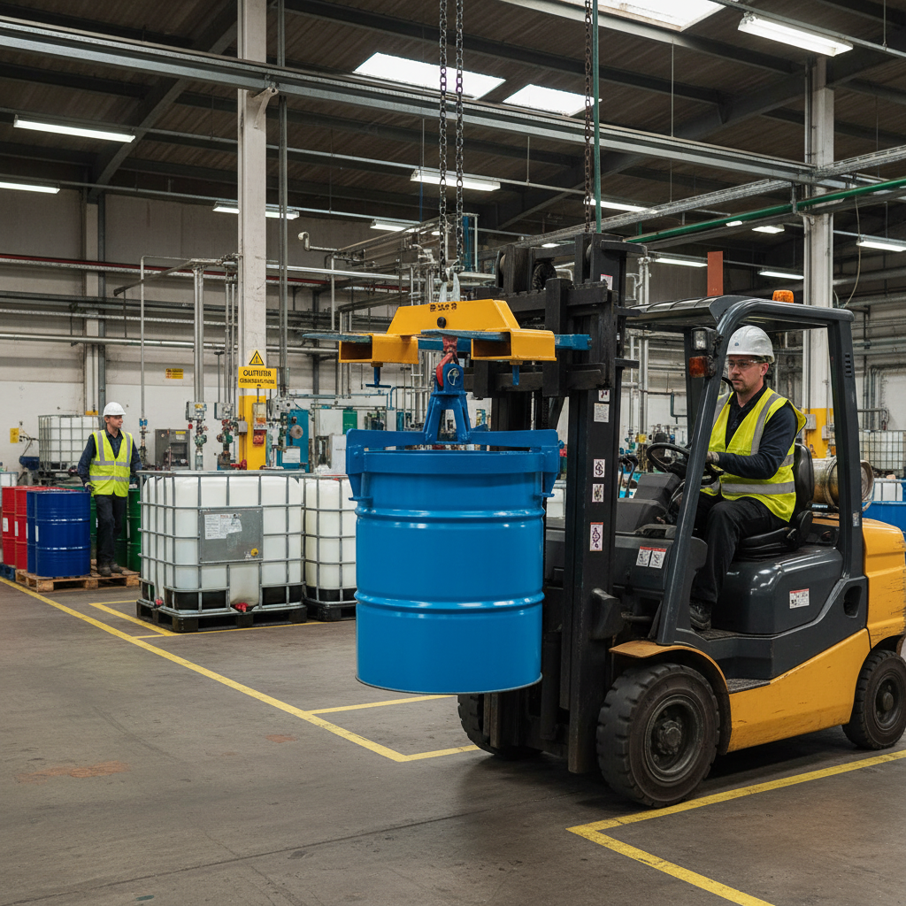 Vertical Drum Tongs For Forklift Truck - TONGSV ||Vertical Lift