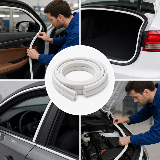 White Silicone Rubber Strip for Versatile Applications (5 Metre Length)