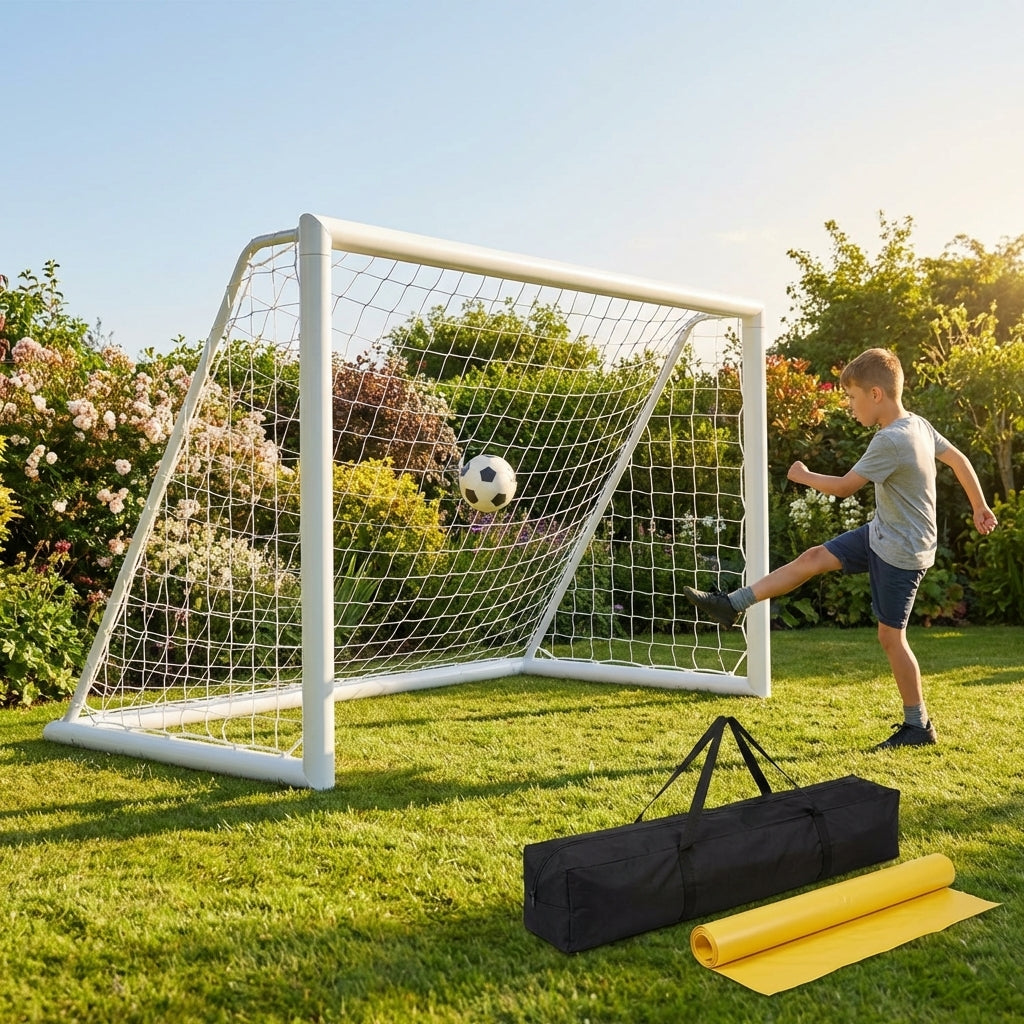 6ft x 4ft uPVC football goal post for outdoor garden play - product detail