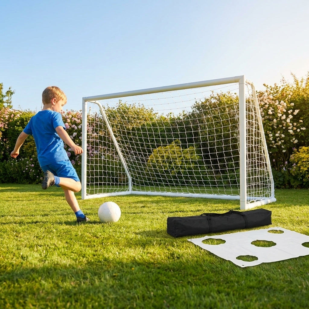 Football Goal Post made of durable uPVC, size 6 x 4, for garden use - product detail